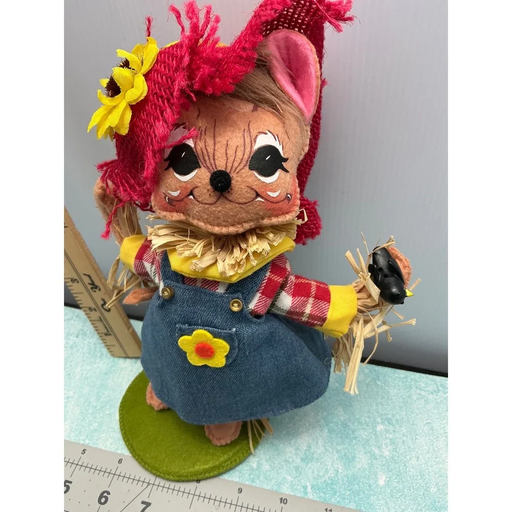 Scarecrow Mouse Plush Toy Autumn‎ Harvest Decor Stuffed Animal Gift